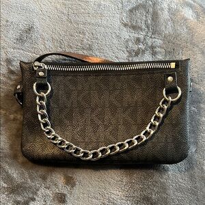 Black Chain Strap Clutch
